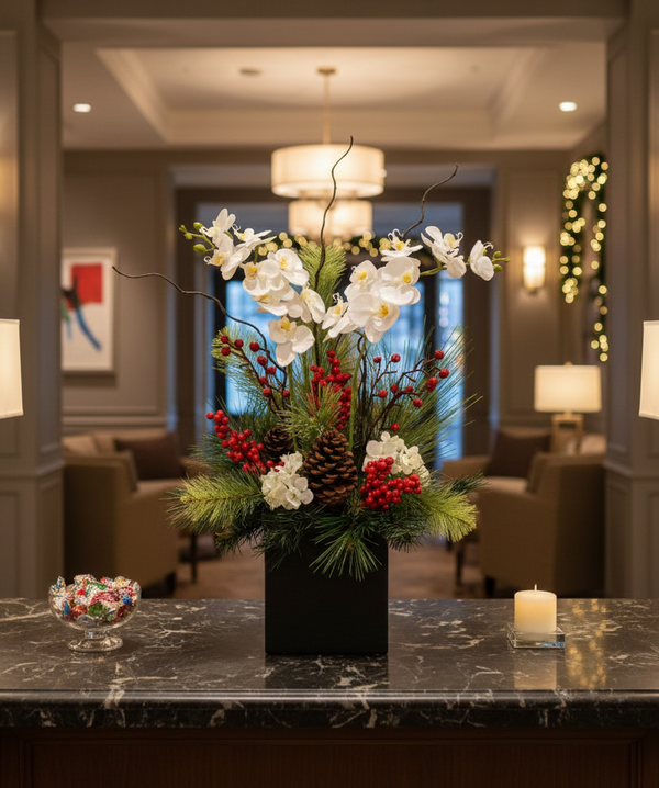 Custom Holiday Poinsettias, Orchids and Seasonal Flowering Plants