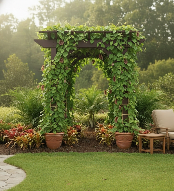 Copperleaf Dutcmans Pipe Calico on a Trellis / Few blooms