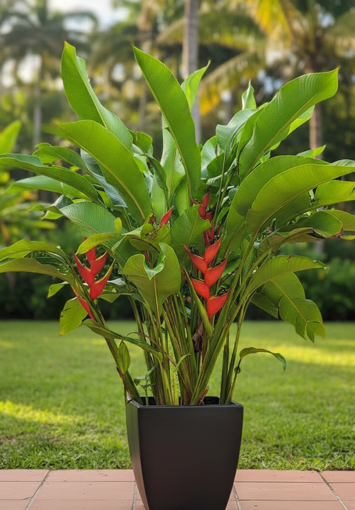 heliconia plant in pot Heliconia Super Firebird – ShopTropicals