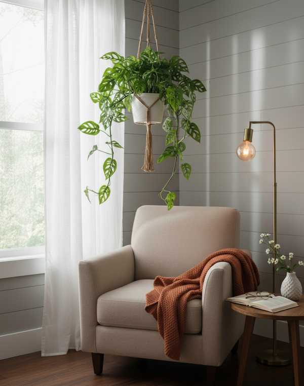 Monstera Swiss Cheese In A Hanging Basket