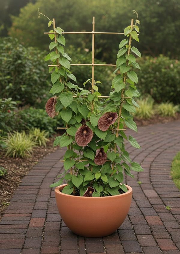 Copperleaf Dutcmans Pipe Calico on a Trellis / Few blooms