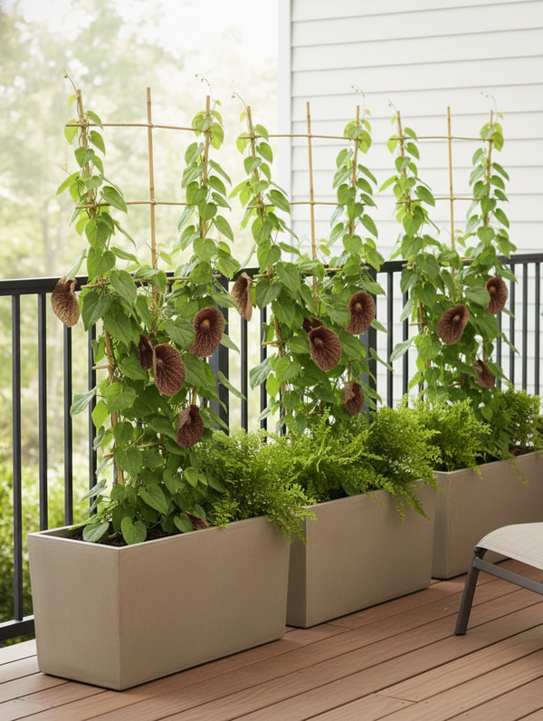 Copperleaf Dutcmans Pipe Calico on a Trellis / Few blooms