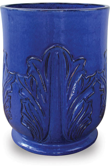 Urn with Blooming Flower Design