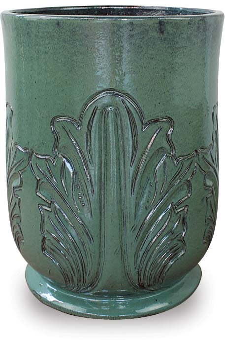 Urn with Blooming Flower Design