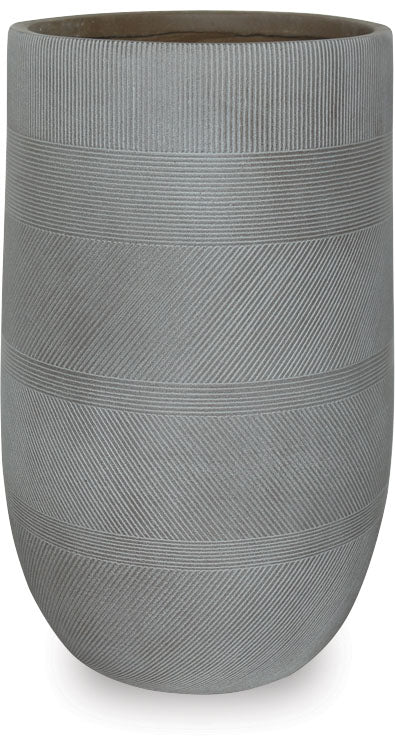 Varying Stripes Finish Cylinder Pots
