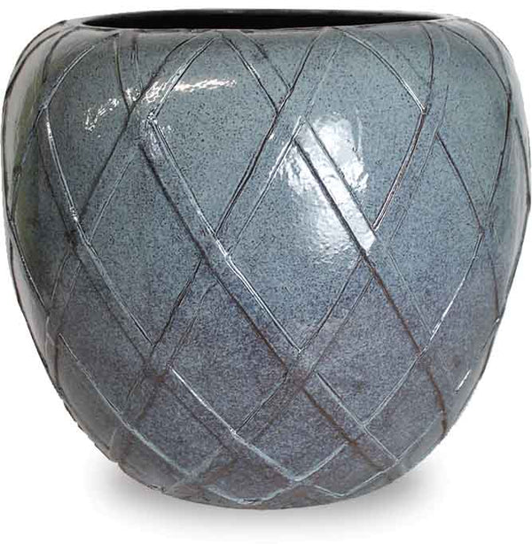 grey planter with trellis Round Planter with Trellis Design – ShopTropicals