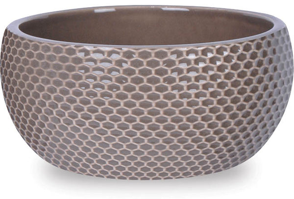 Honeycomb Finish Ceramic Pot Without Drainage Hole