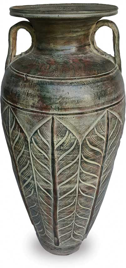 Vase with Feather Design