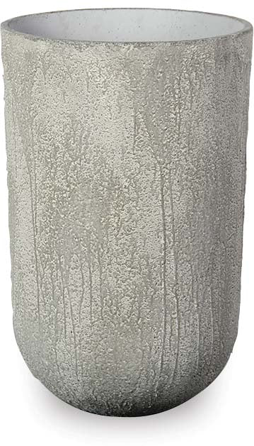 Tall Cylinder Lime Concrete Planter