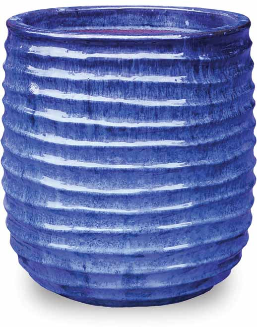 Glazed Tall Rippled Planter