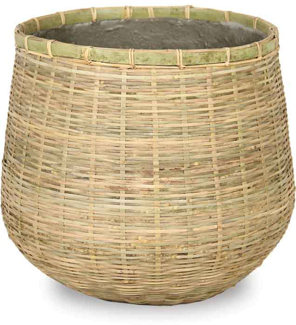 Footed Bamboo Planter