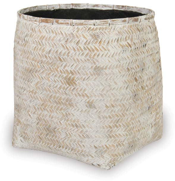 Rounded Square Bamboo Planter