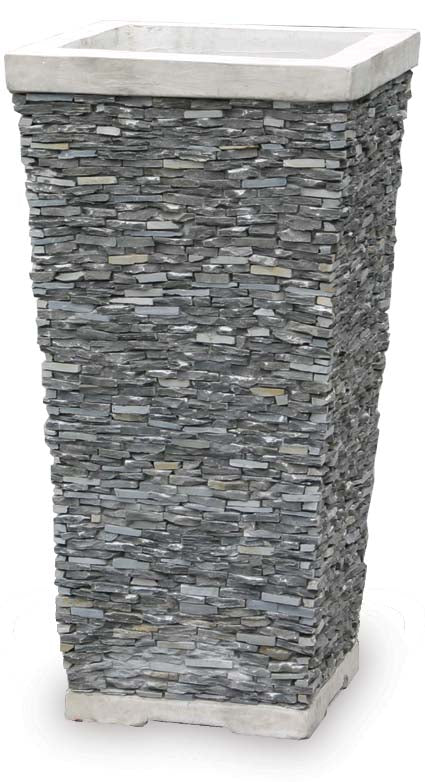 slate plant pots Slate Tall Square Planter – ShopTropicals